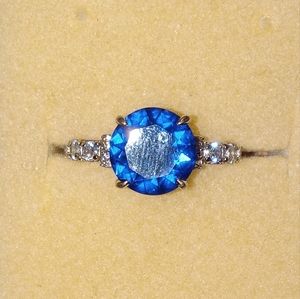 Sapphire Ring with crystals